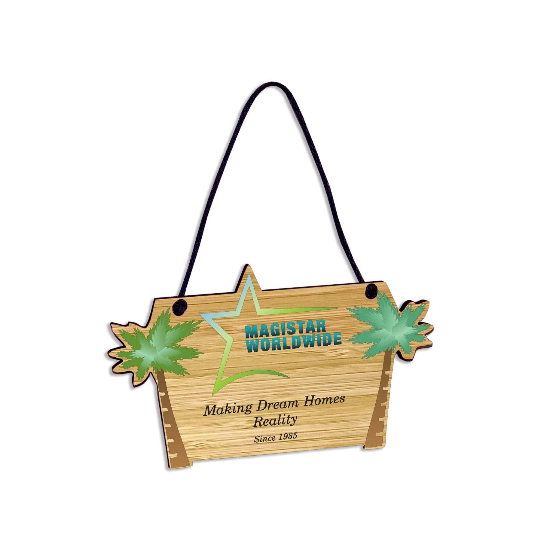 Ultra Vivid Bamboo Hanging Wood Signs 1