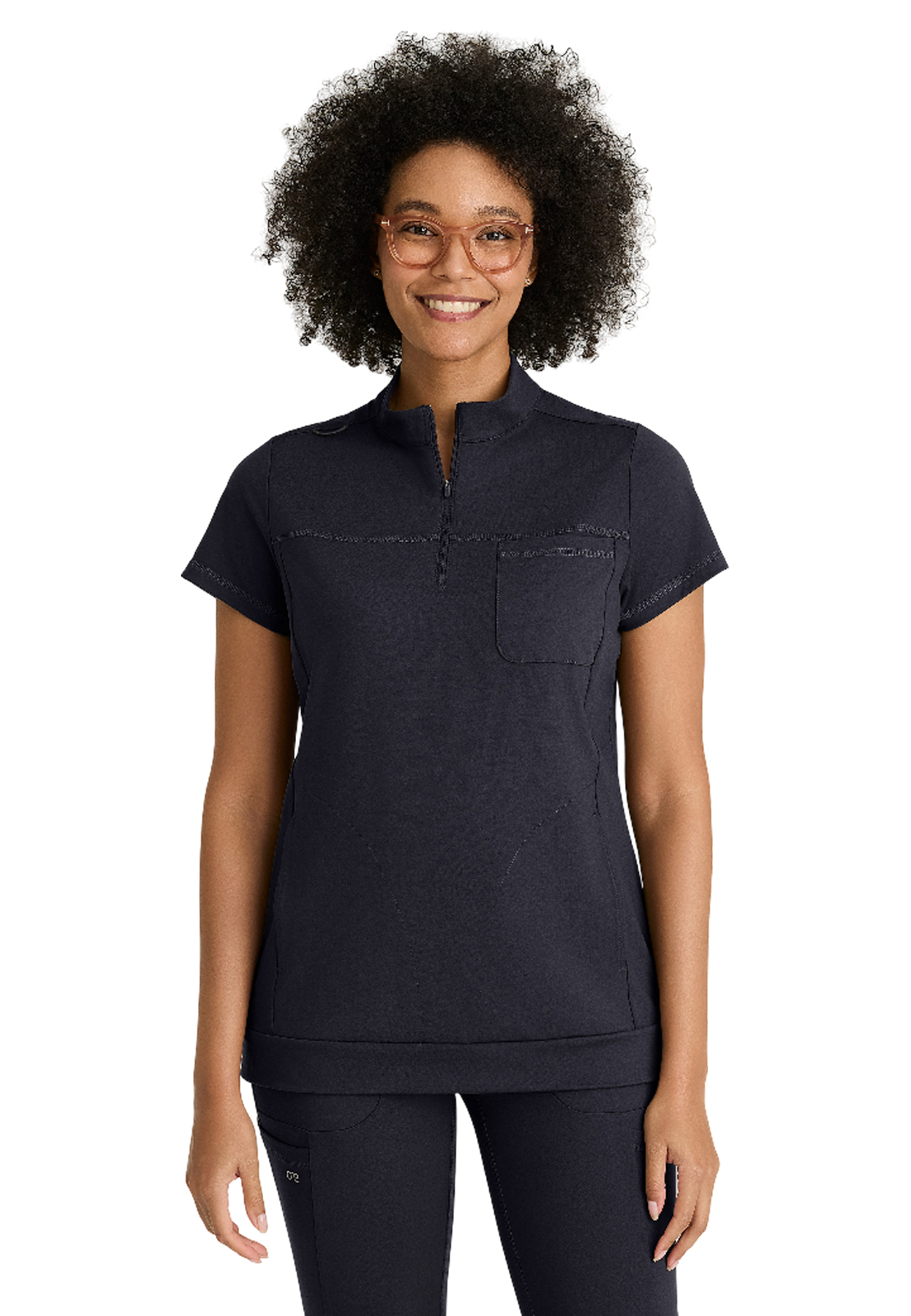 Barco One Performance Knit - Women's Three-Pocket Mock Neck Vigor Scrub Top 9