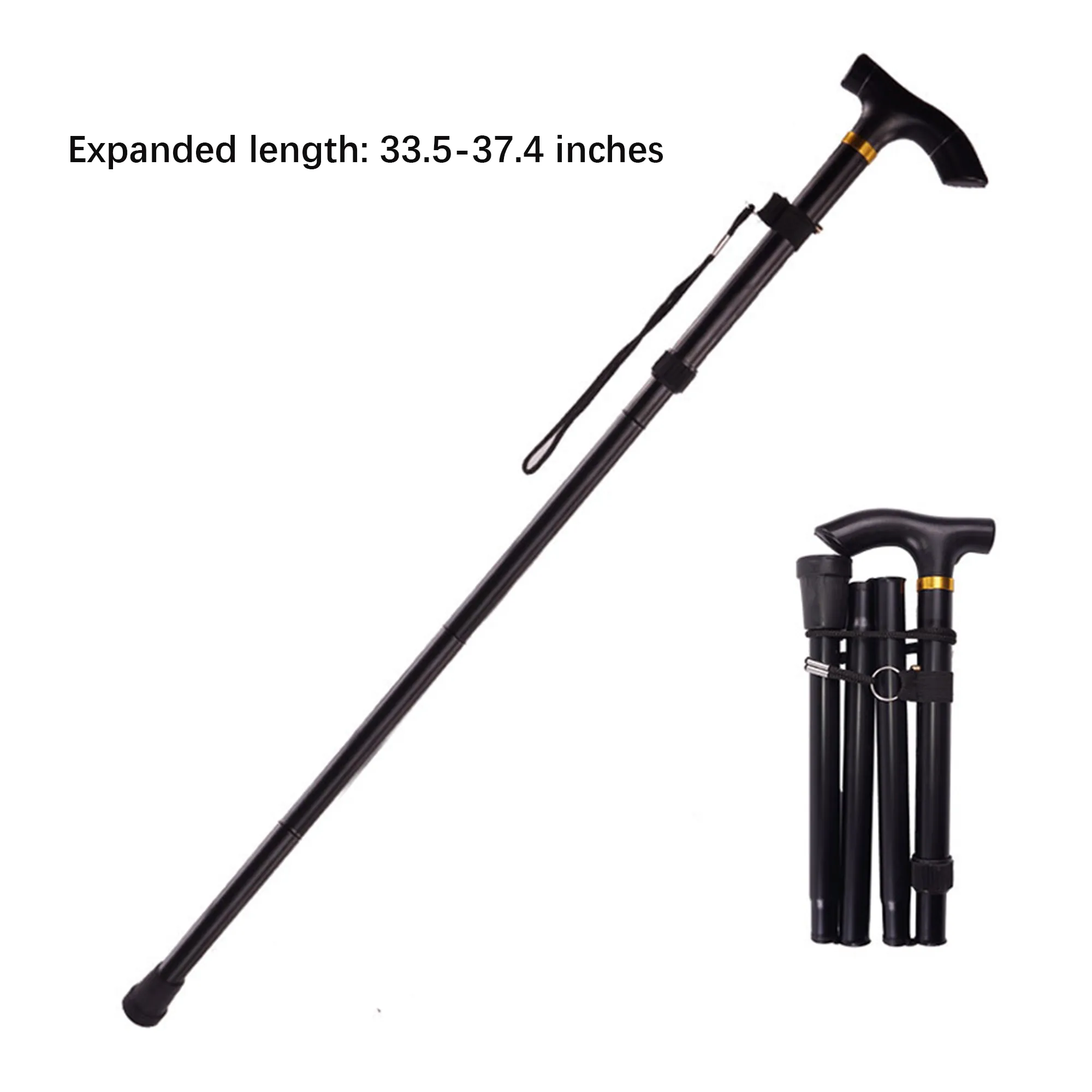 Folding Light Walking Stick Adjustable Aluminum 5