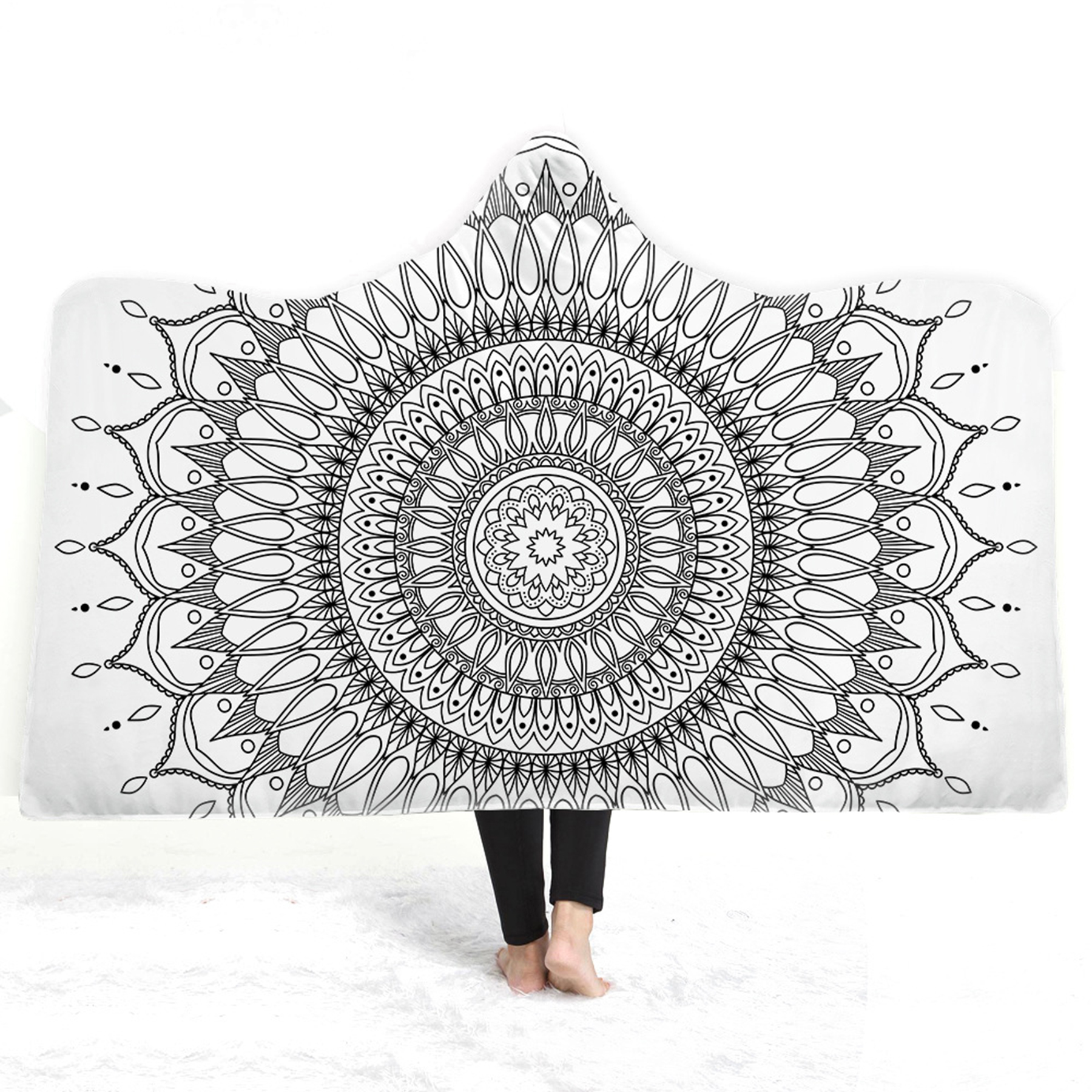 Wearable Hooded Blanket Cloak 2