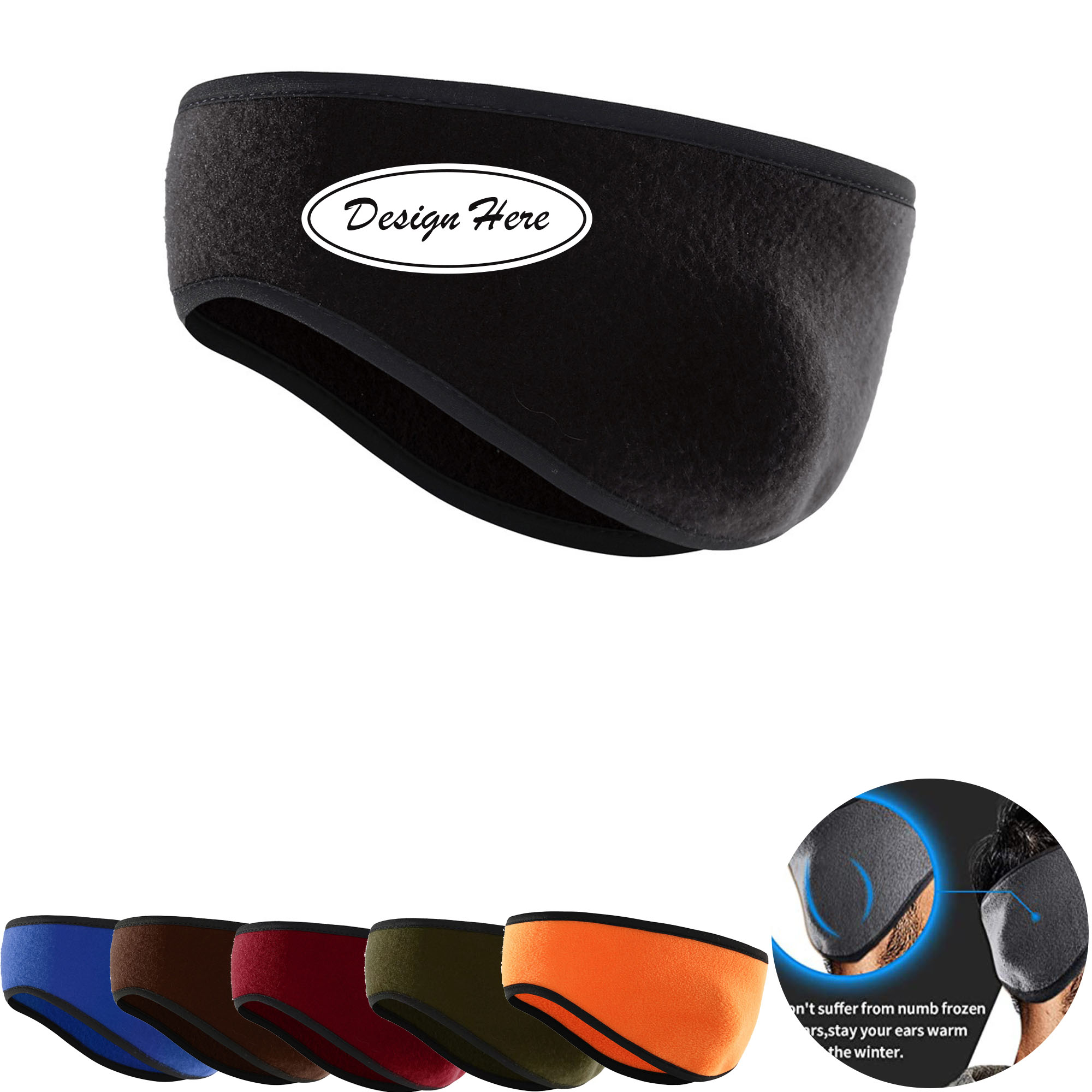 Winter Fleece Ear Muffs for Men & Women, Warm Ear Warmer Headband 3