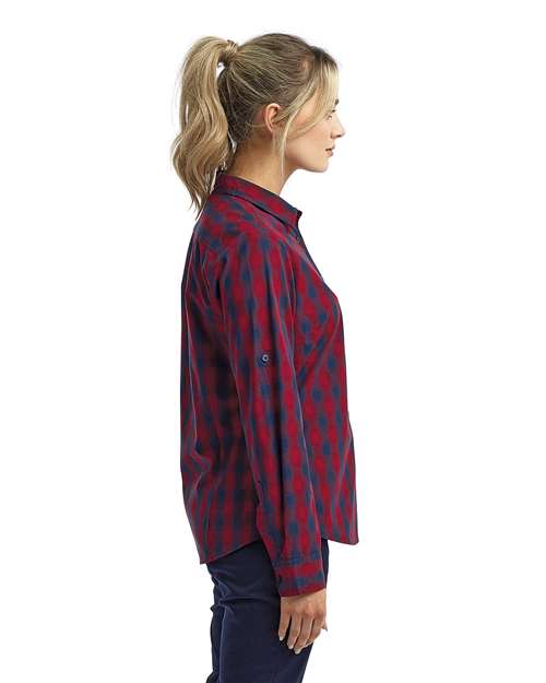 Women's Mulligan Check Cotton Dress Shirt - RP350 38