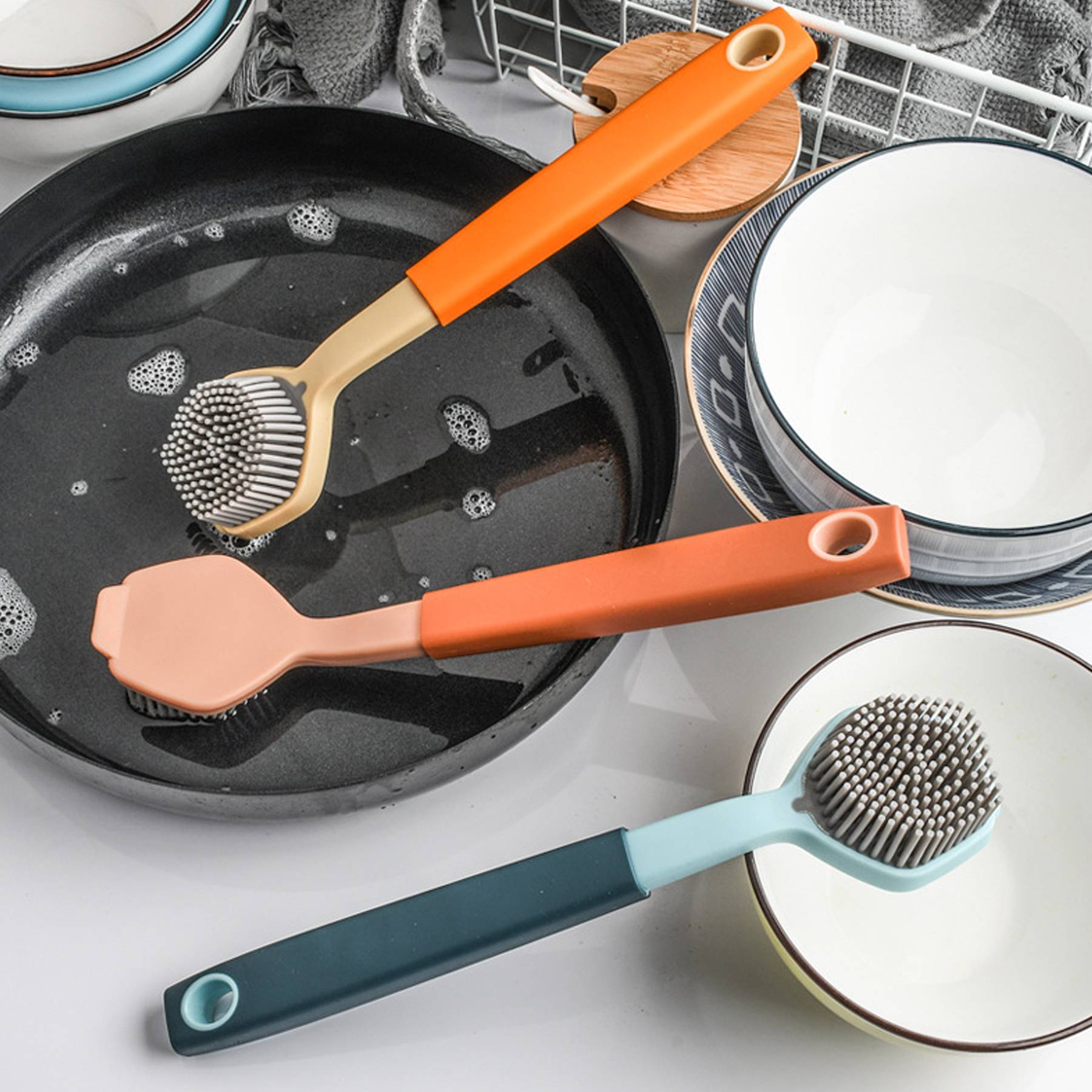 Kitchen Silicone Decontamination Cleaning Brush 6