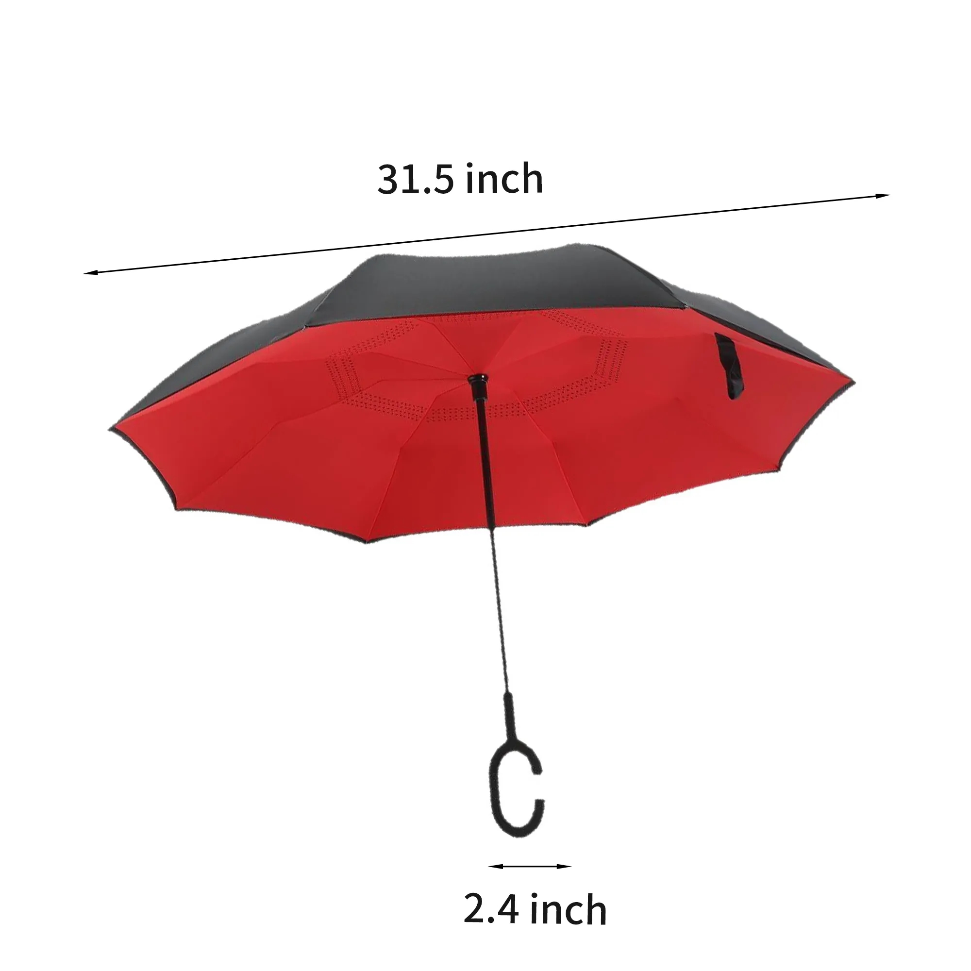 Inverted Umbrella with C-Shaped Handle 3