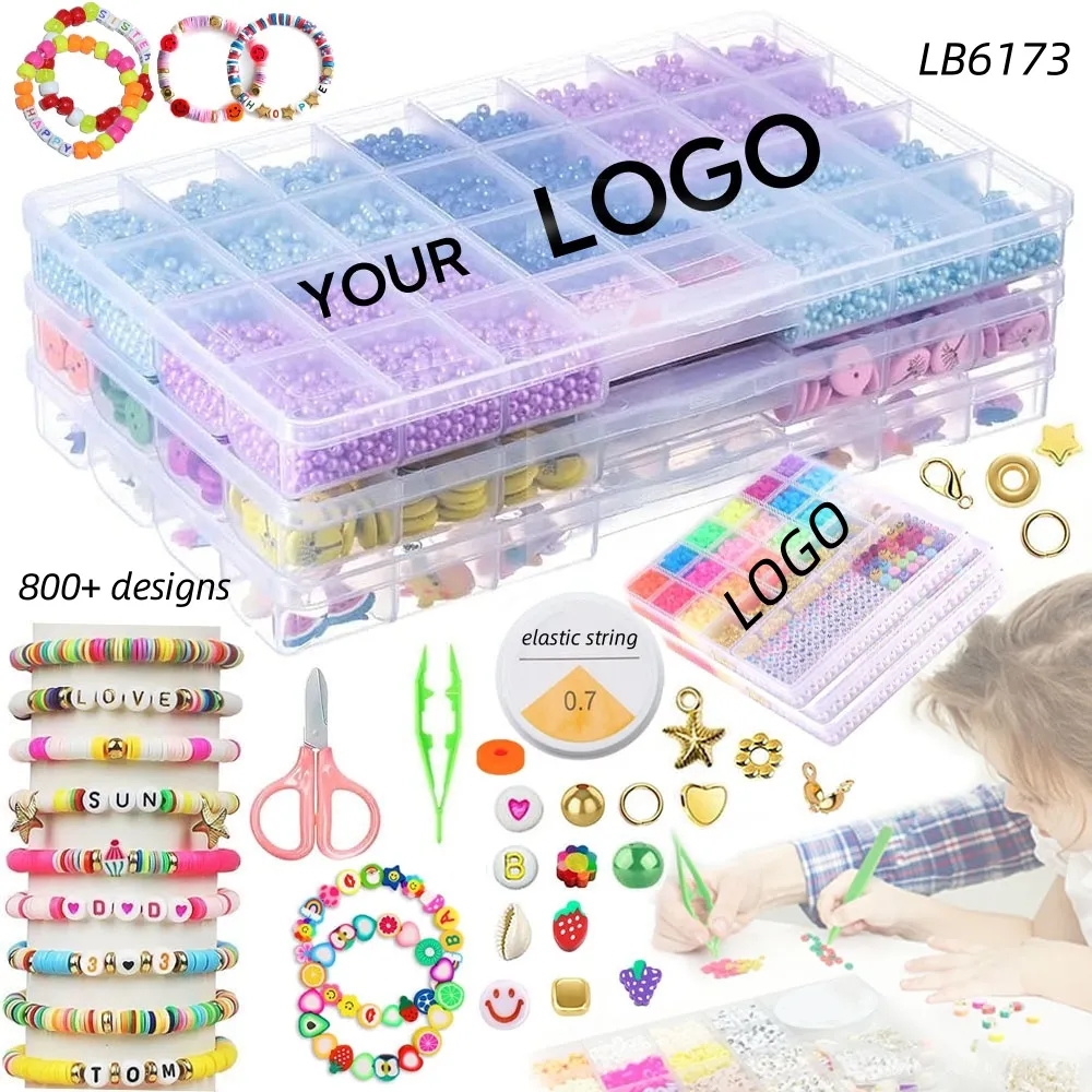 Lot DIY Friendship Bracelet Making Kit Beads and Charms Set 12