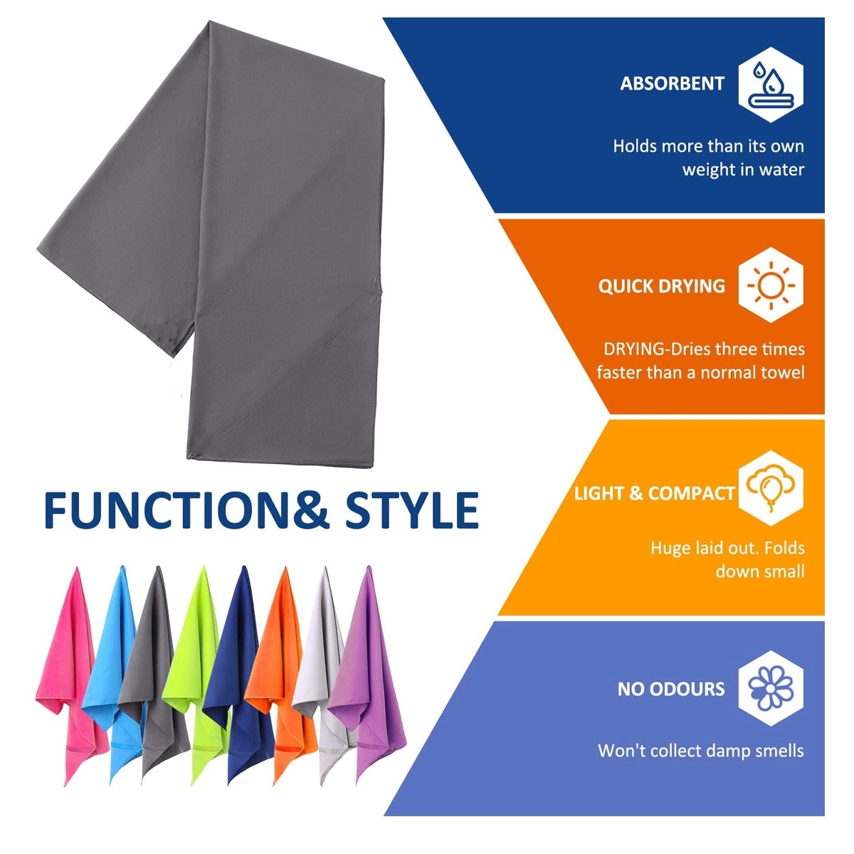 Microfiber Beach Towels With Carry Bag 4