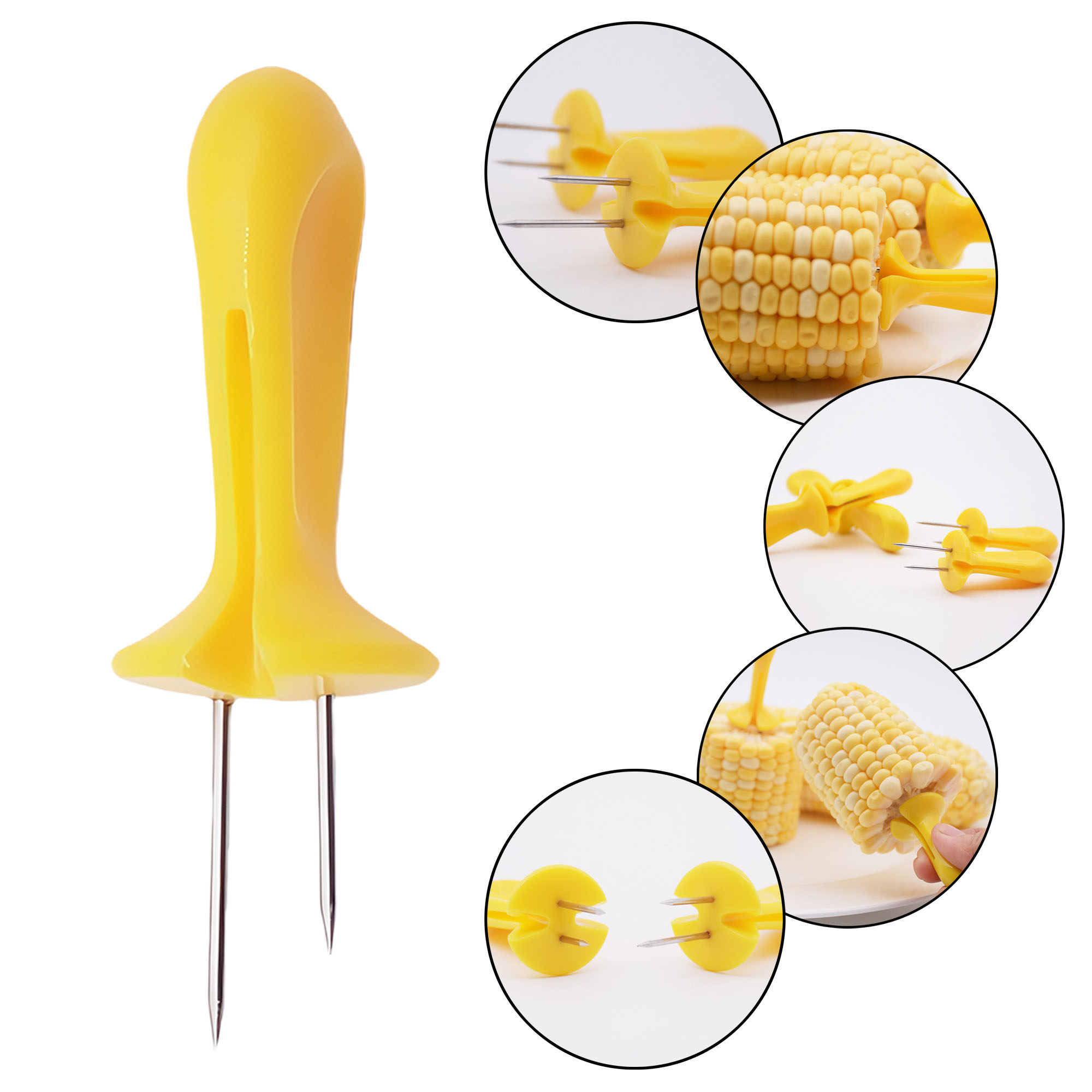Stainless Steel Corn Holders 2