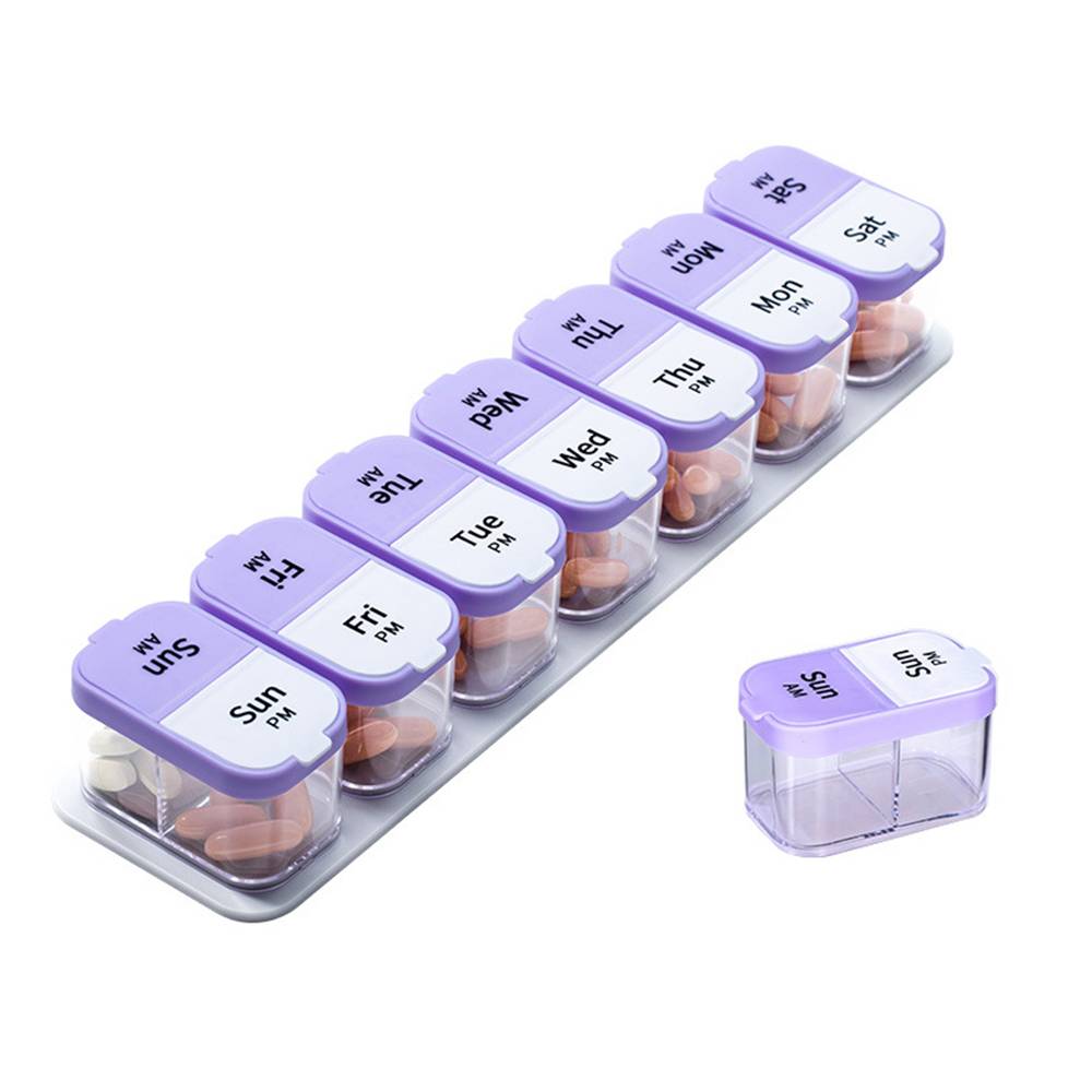 Pill Cases 7 Day for Am and Pm 7