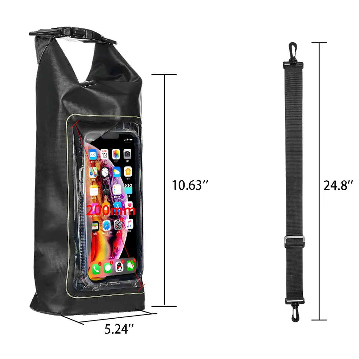 Waterproof Smartphone Case for Keys Phone Wallets Dry Bag 11