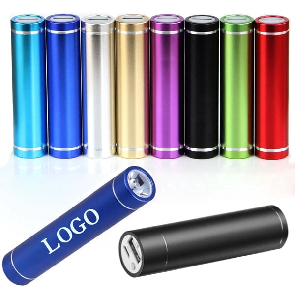 Portable Cylinder LED Flash Light Power Bank 1