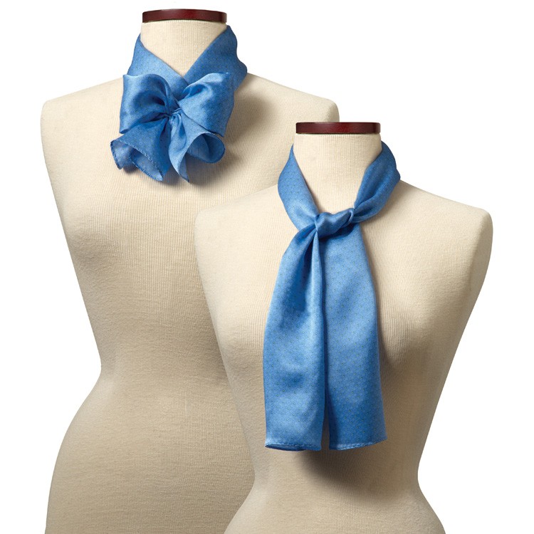 French Blue Felton Silk Scarf - 8"x45" 2