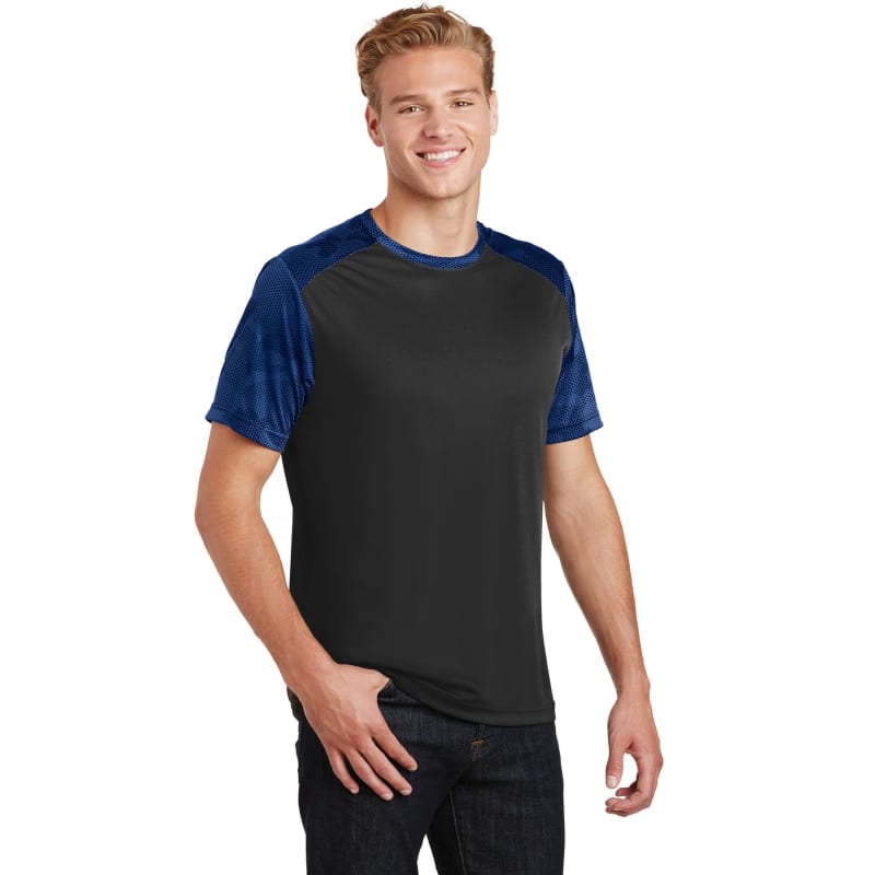 Sport-Tek CamoHex Colorblock Tee. 19