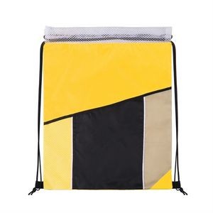 Two Tone Waterproof Mesh Cinch Bag 15