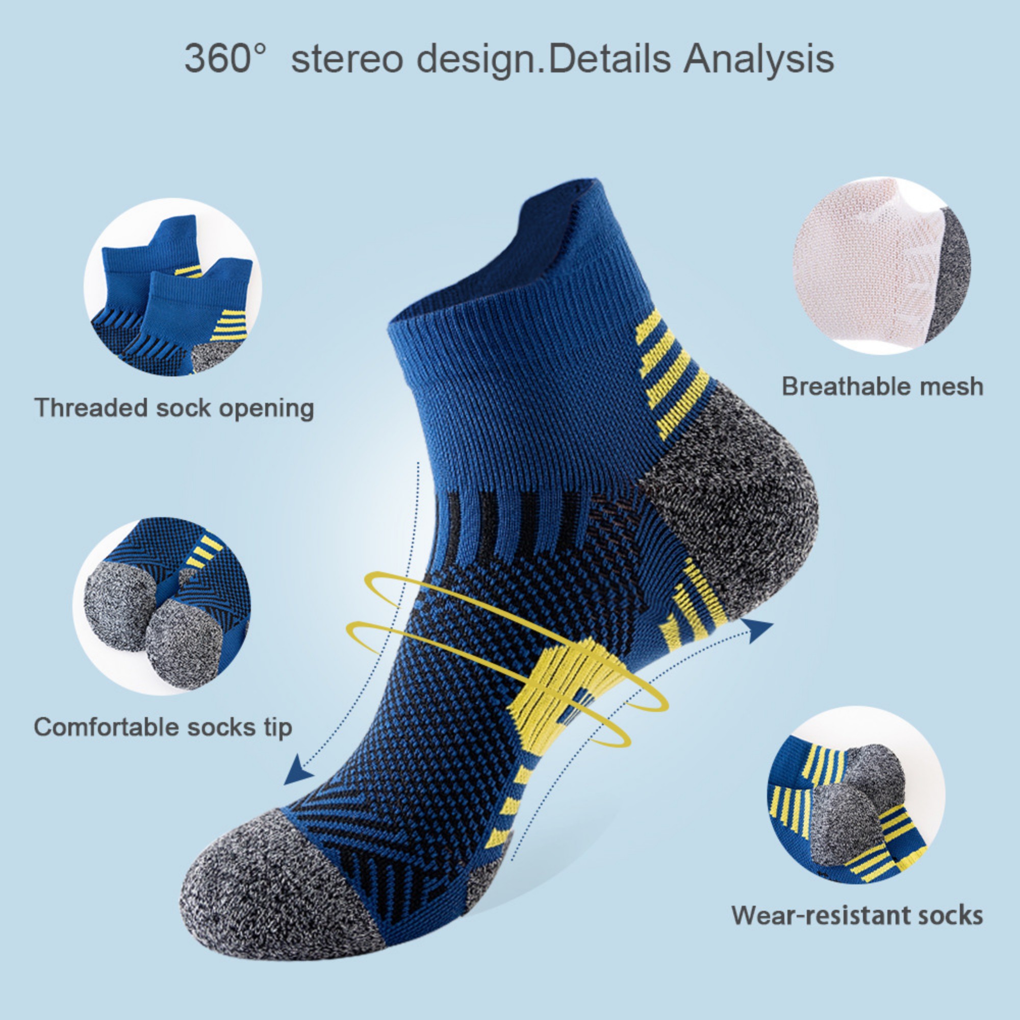 Men's Cotton Sports Socks 2