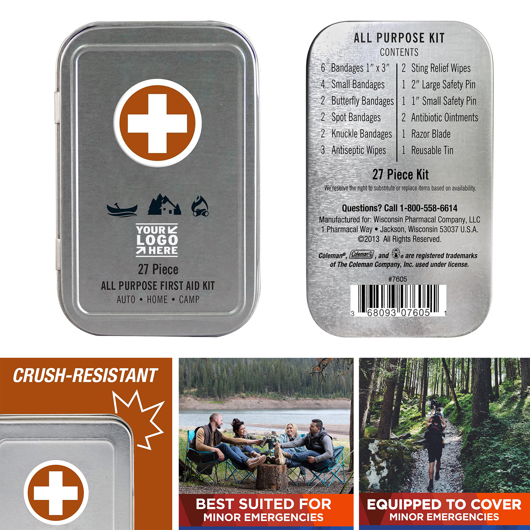 All Purpose Small Travel 27 Pieces Mini First Aid Kit  1