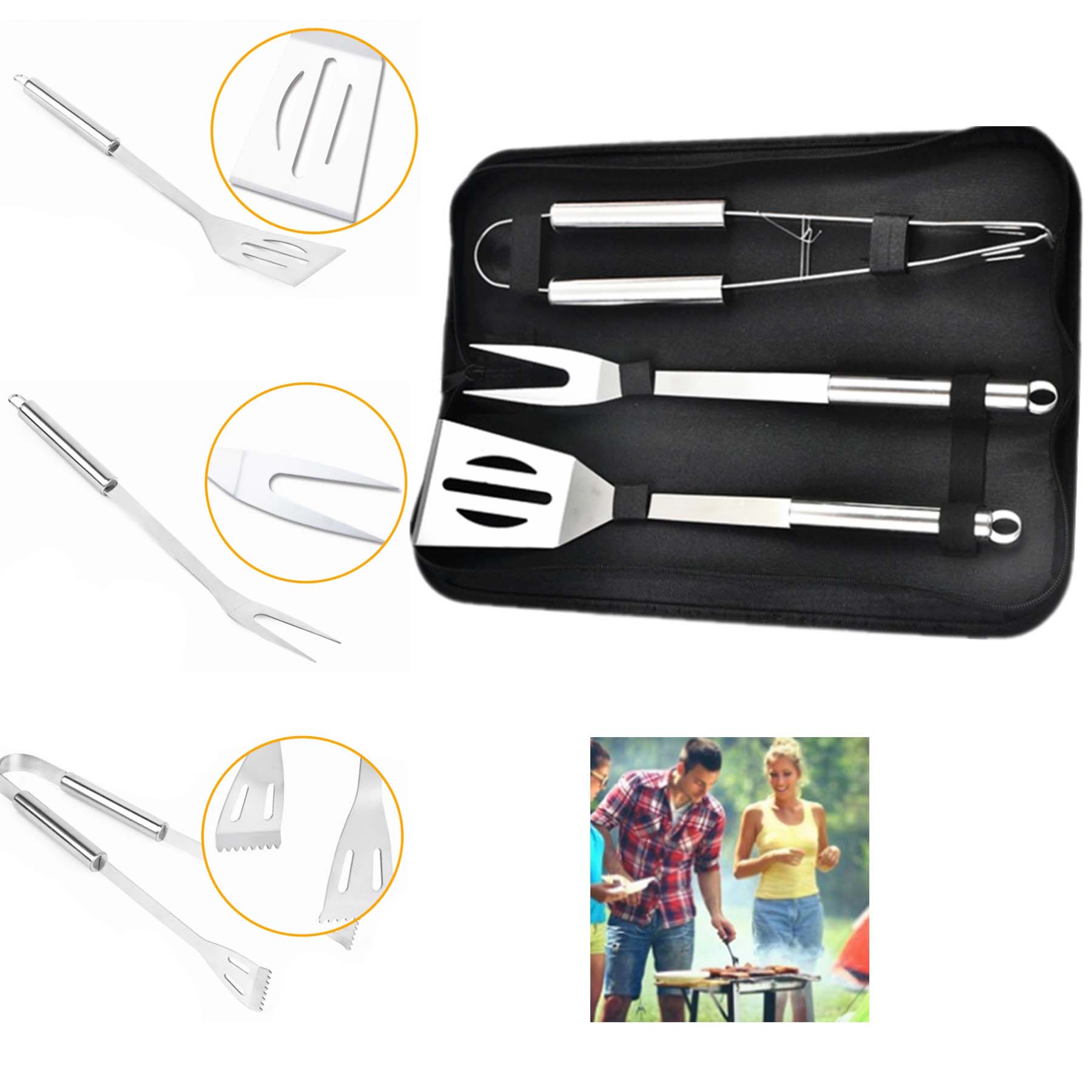 Stainless Steel BBQ Tool Set 1