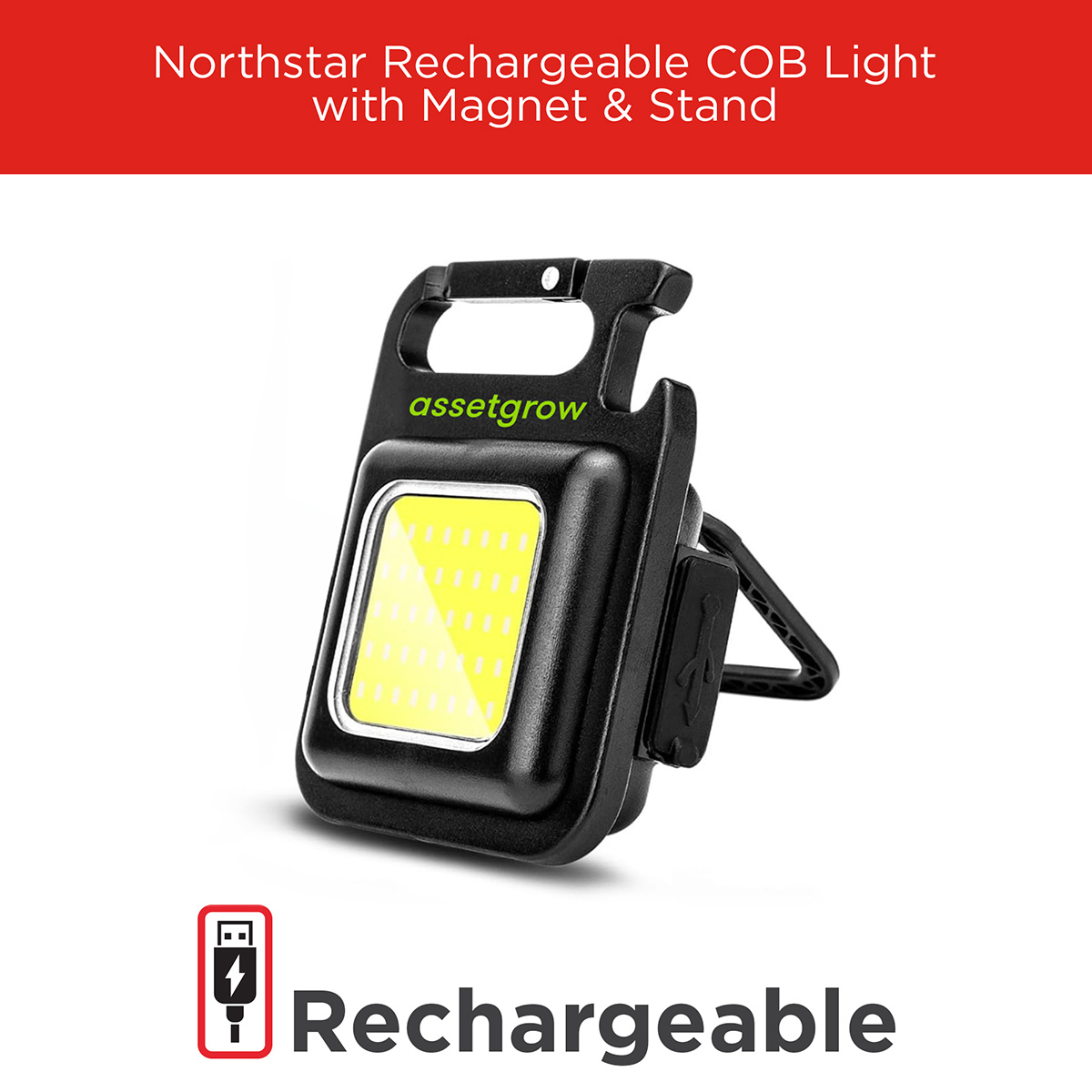 Best Buddy Tools® Northstar Rechargeable COB Light with Magnet & Stand 3