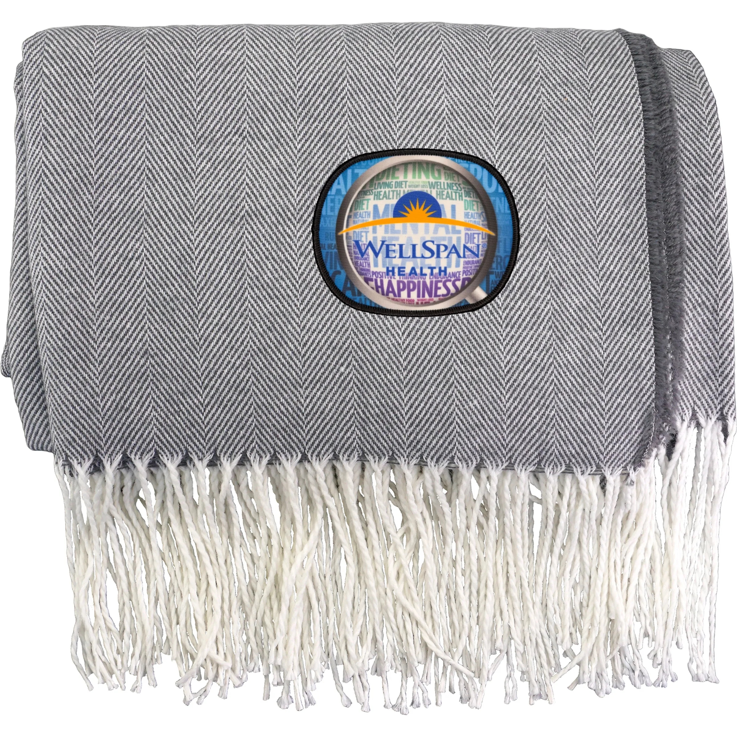 Fringed Emblem Throw Blanket 6
