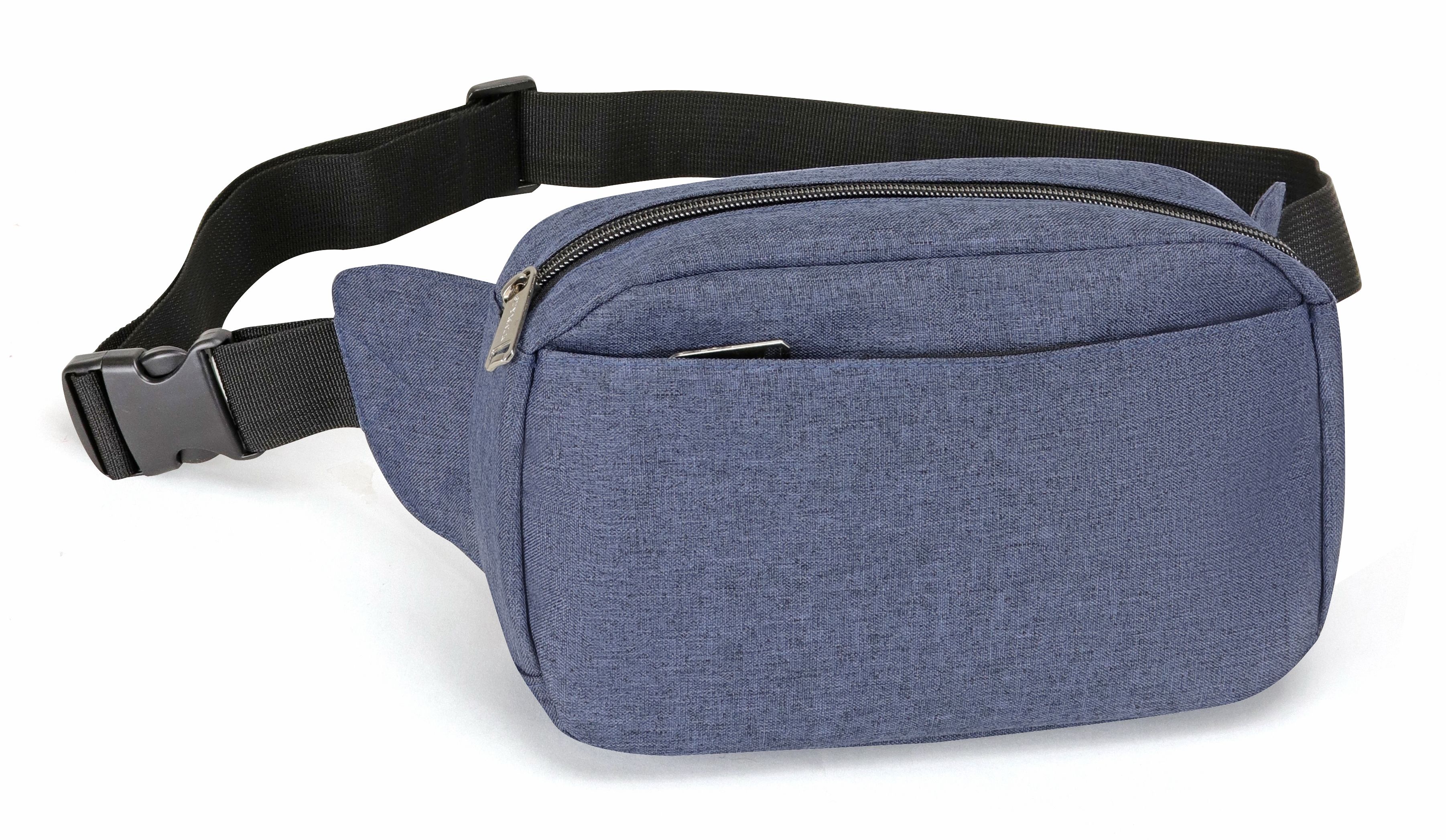 Heather Multi Pocket Zippered Fanny Pack 2