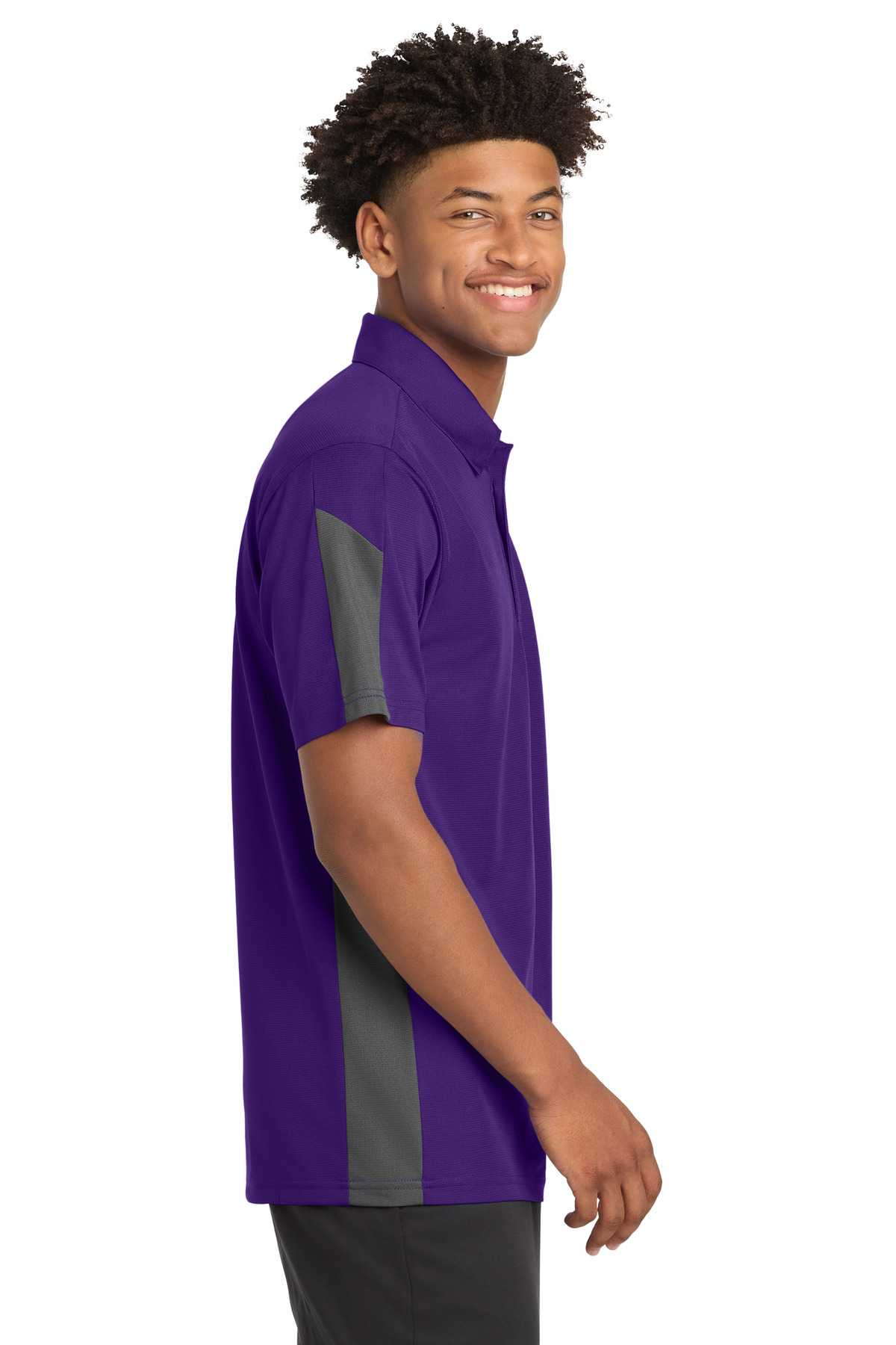 Sport-Tek PosiCharge Active Textured Colorblock Polo. ST695 48