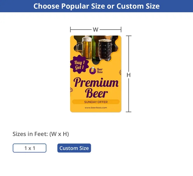 Custom Beer Signs(1' x1') SQFT 5
