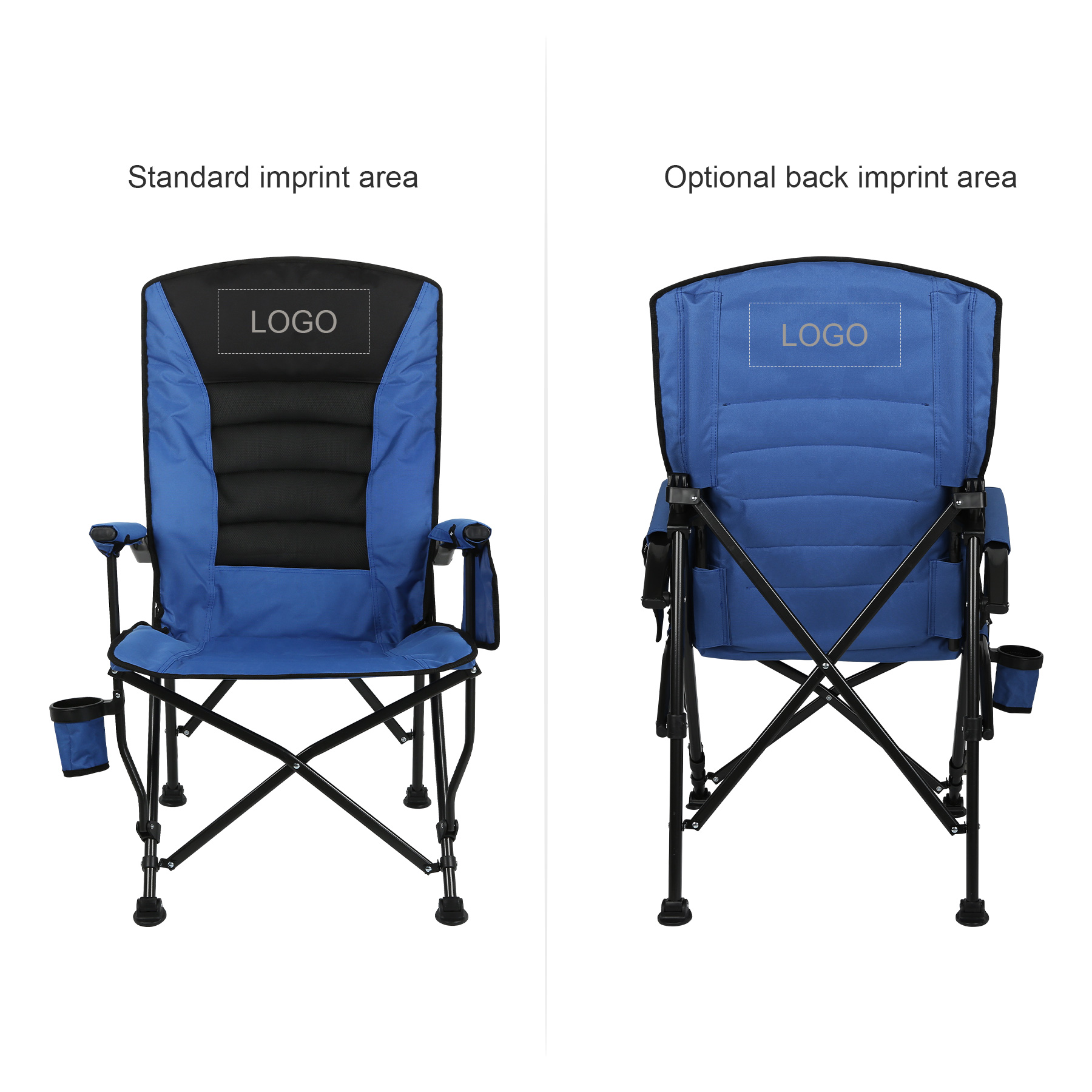 Premium Adjustable Backrest Padded Folding Camping Chair 3