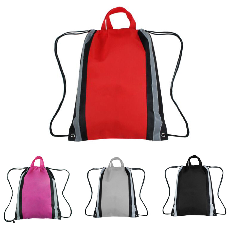Polyester Reflective Drawstring Backpack 4