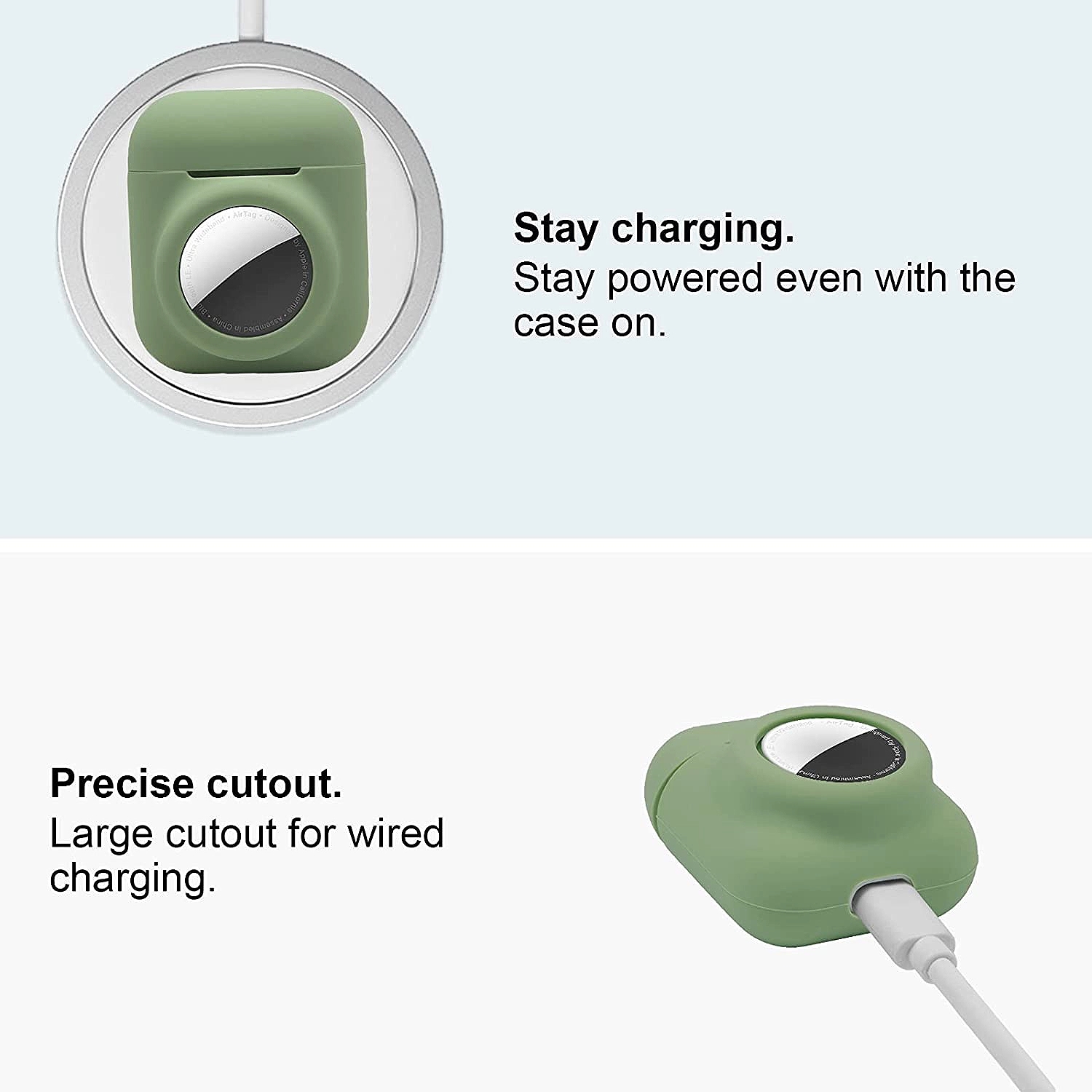 2 In 1 Airpod 1&2 And Airtag Silicone Protective Case 2