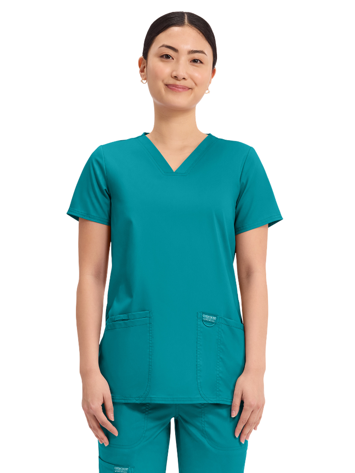 Cherokee - Workwear Revolution - Women's 3-Pocket V-Neck Top 66