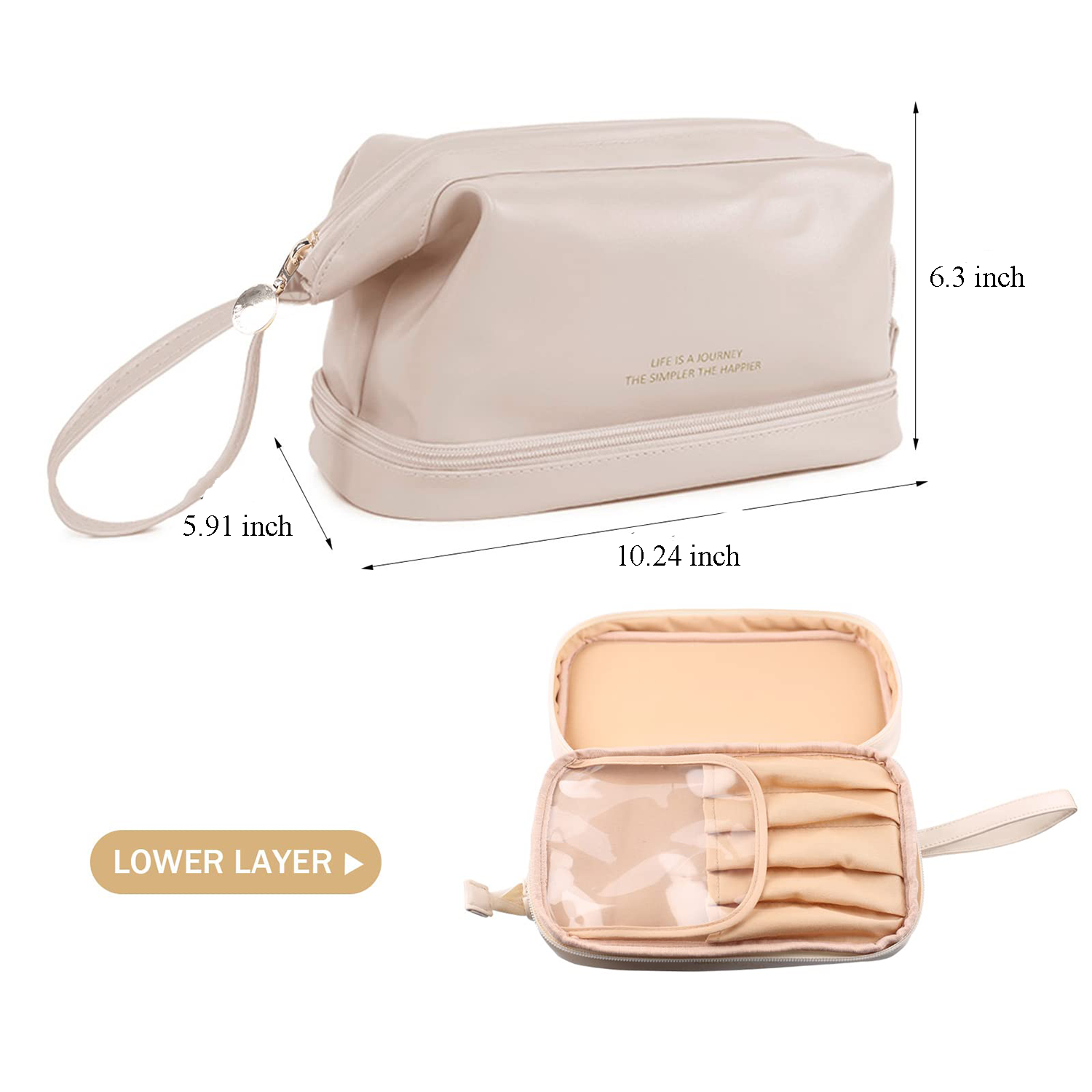 Large Double Layer Cosmetic Bag 5