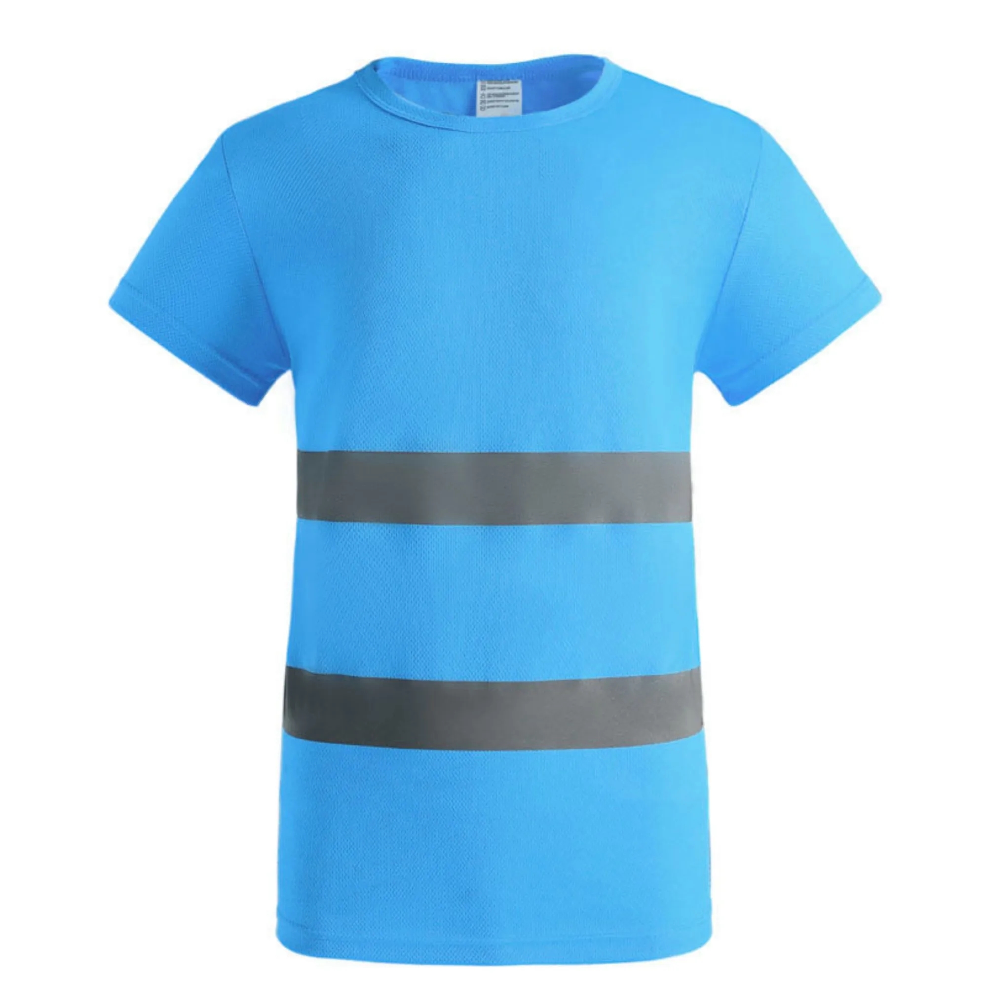 Double Stripe Reflective Crew Neck Short Sleeve 10