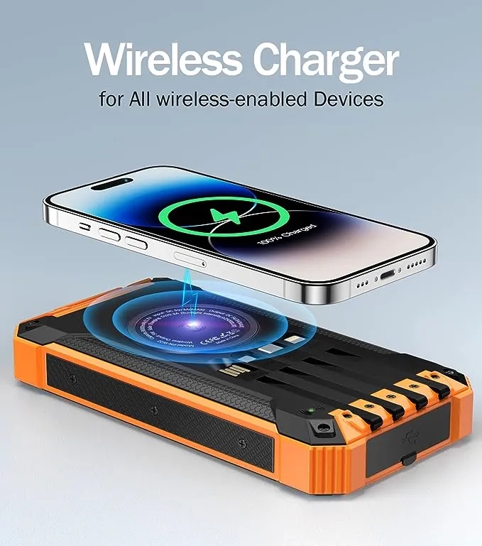 Solar Power Bank With Wireless Charging 2