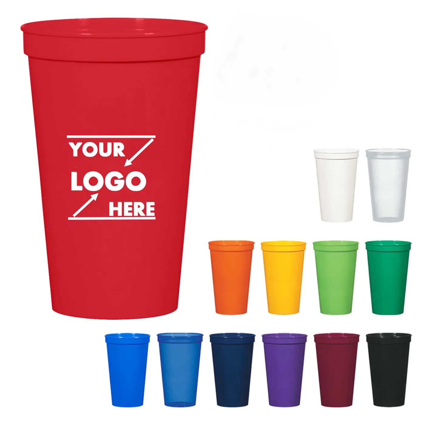 16oz Stadium Reusable Plastic Drink Cups 1
