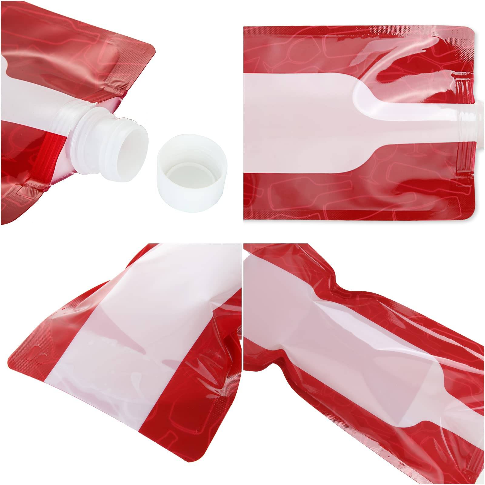 Foldable Liquor Beverages Wine Bottle Drink Pouches 6