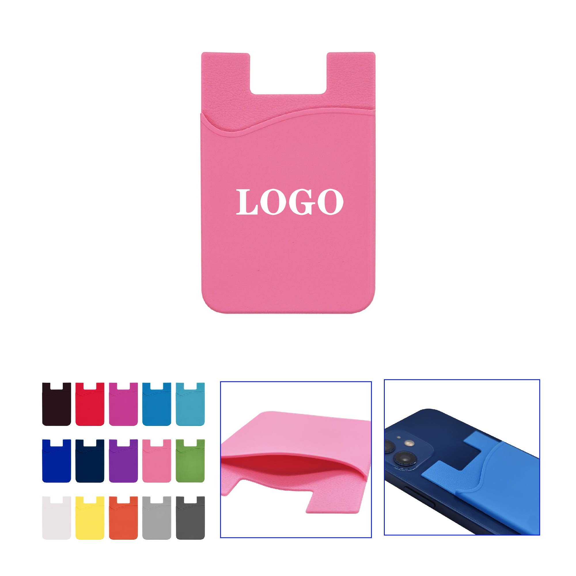 MOQ 10 pcs Soft Silicone Card Pouch 2