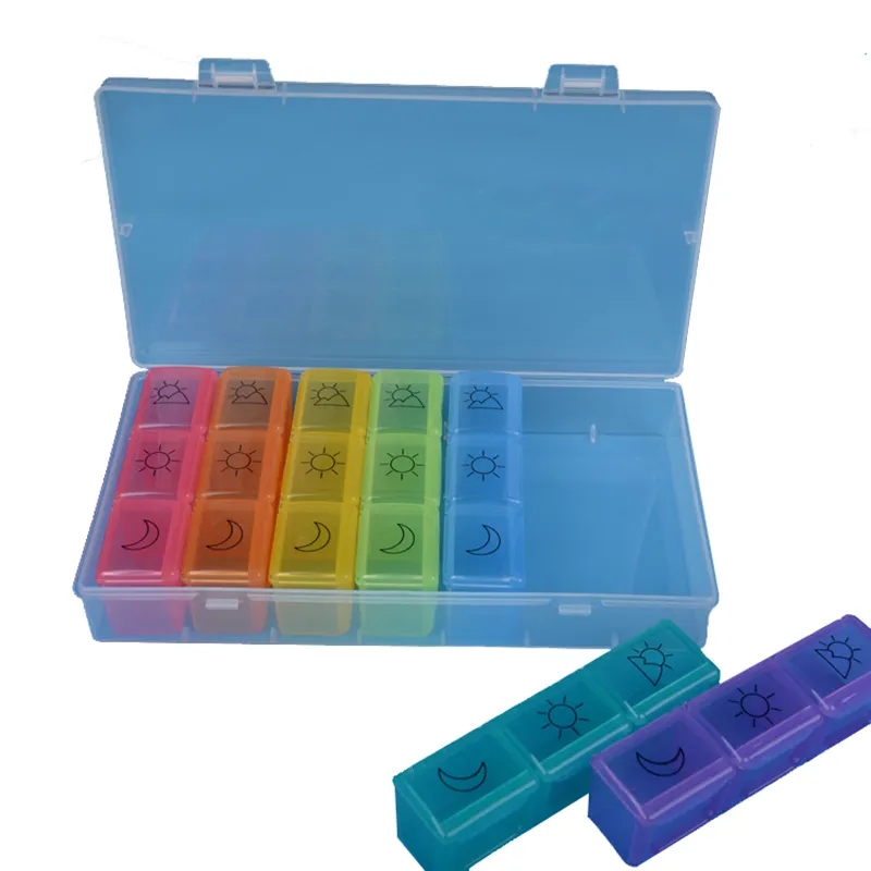 21 Grids Rainbow Medicine Box 5