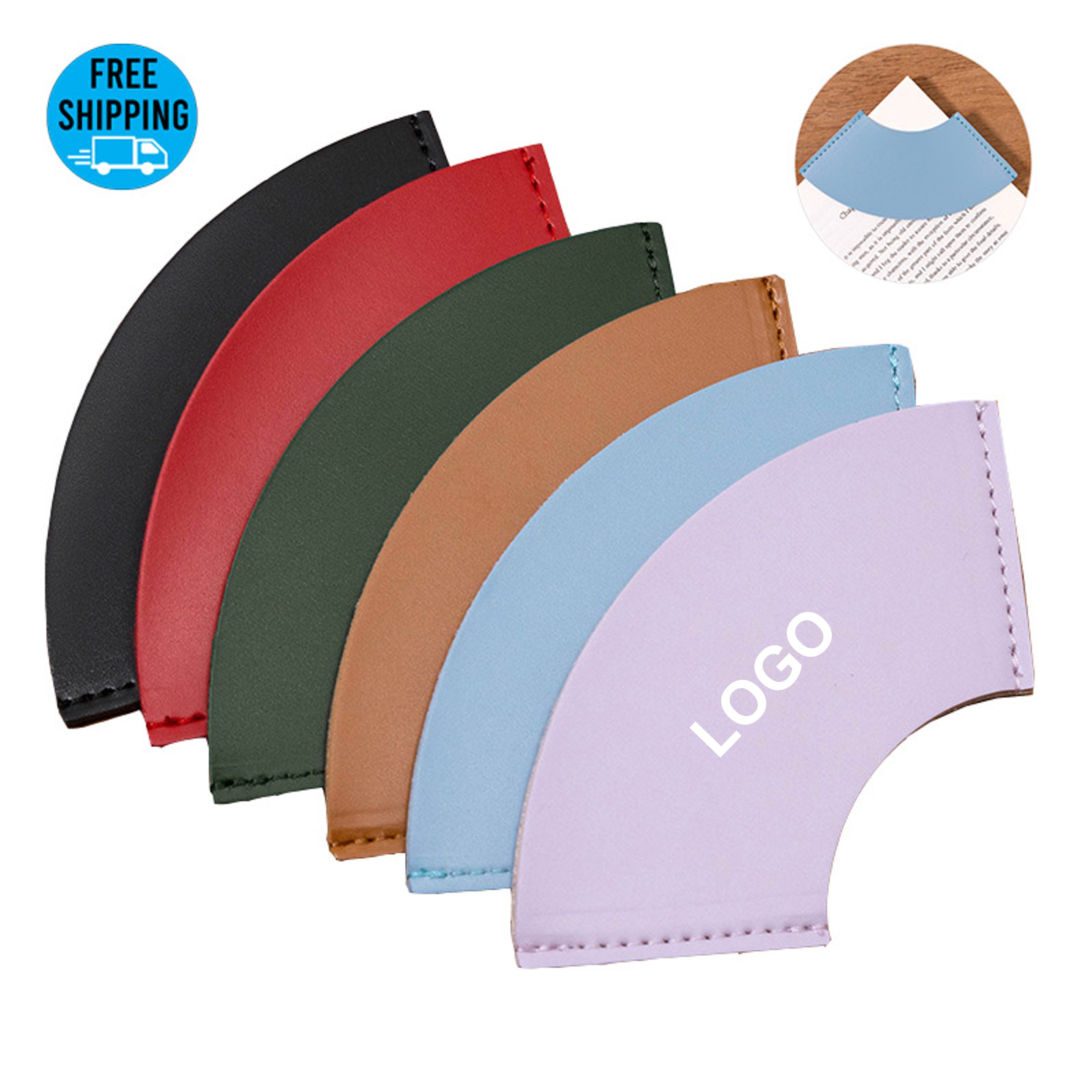 Leather Sector Shaped Bookmark 7