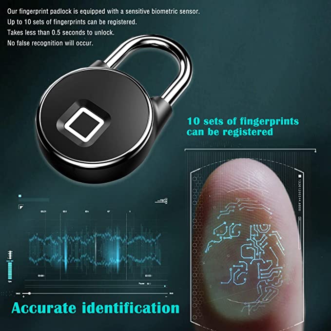 Smart Keyless Padlock w/ USB Rechargeable 6