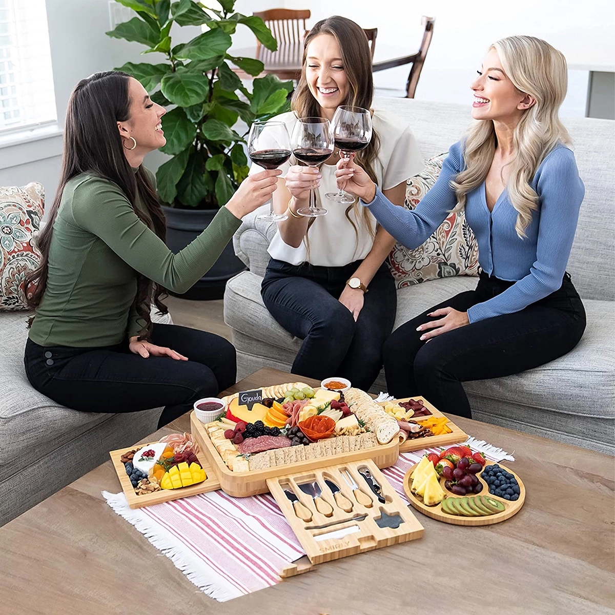 Bamboo Cheese Board Set 3