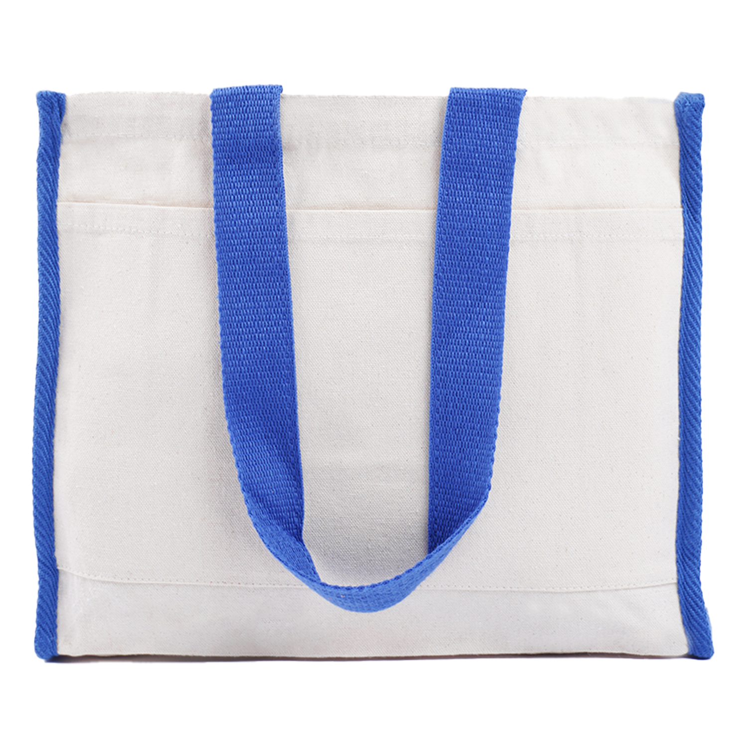 12 oz. Cotton Canvas Gusset Tote Bag w/ Color Handles USA Decorated (14" x 12") 4