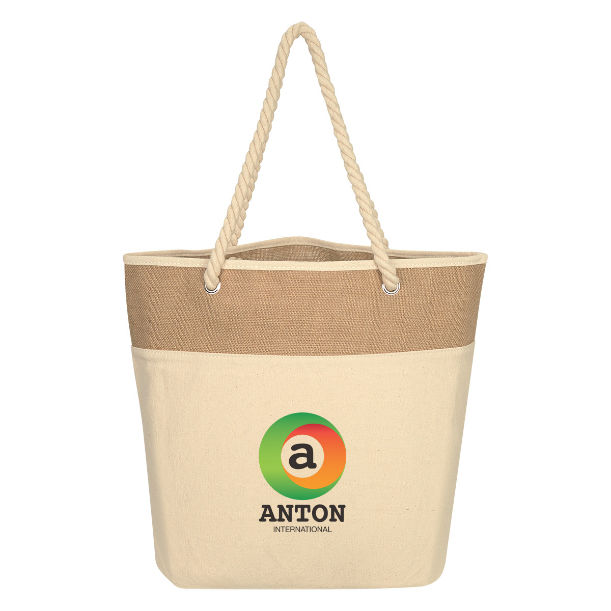 Burlap Rope Tote Bag 5