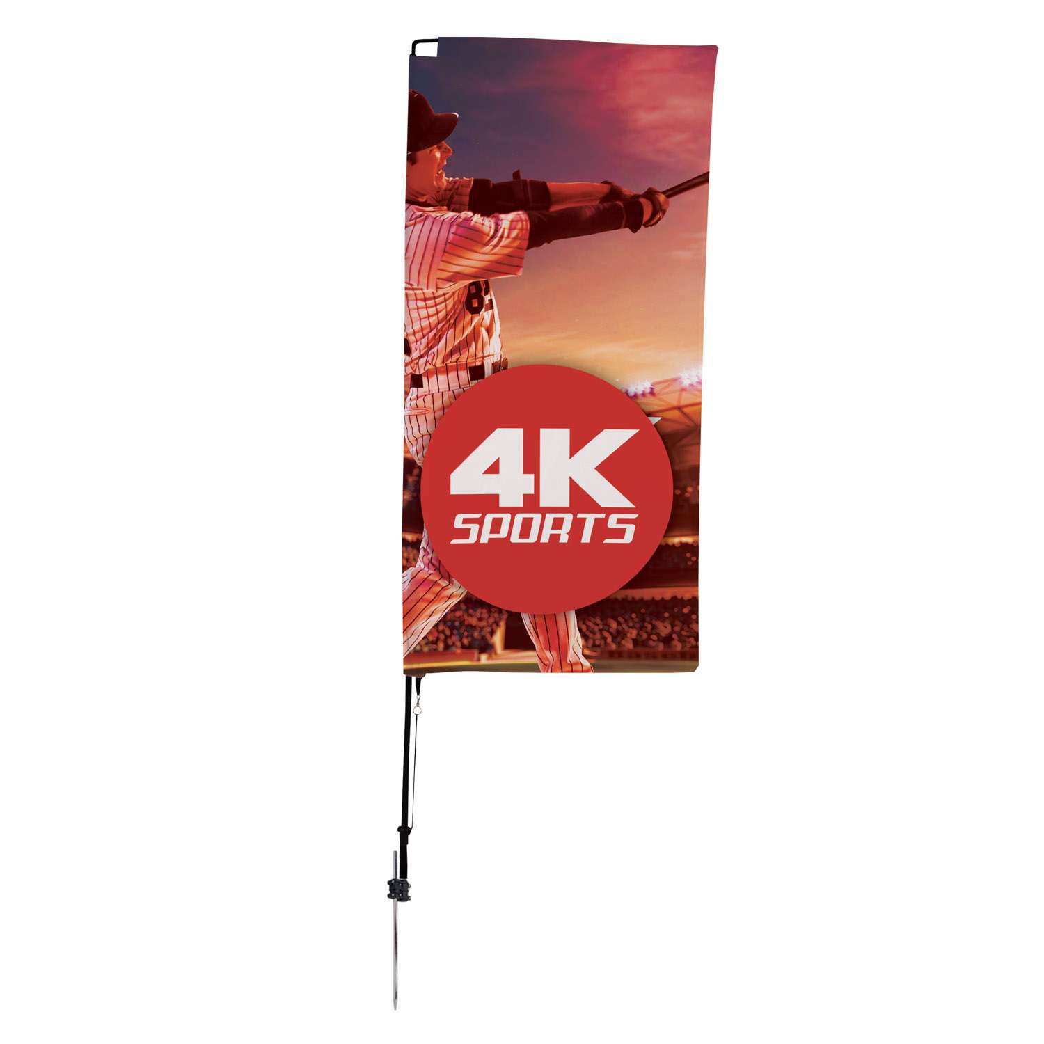 7' Streamline Rectangle Sail Sign Kit (Single-Sided with Ground Spike)