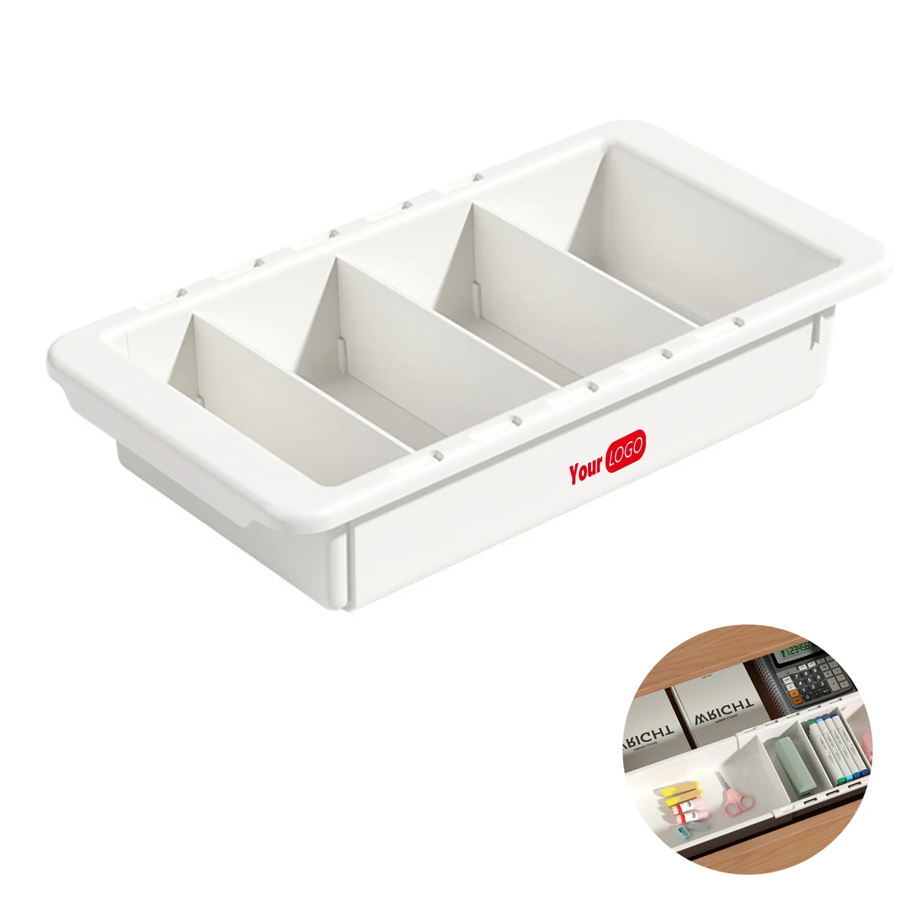 Plastic Retractable Divider Storage Basket 4
