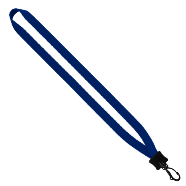 1/2" Smooth Nylon Lanyard with Plastic Clamshell & Swivel Snap Hook 2