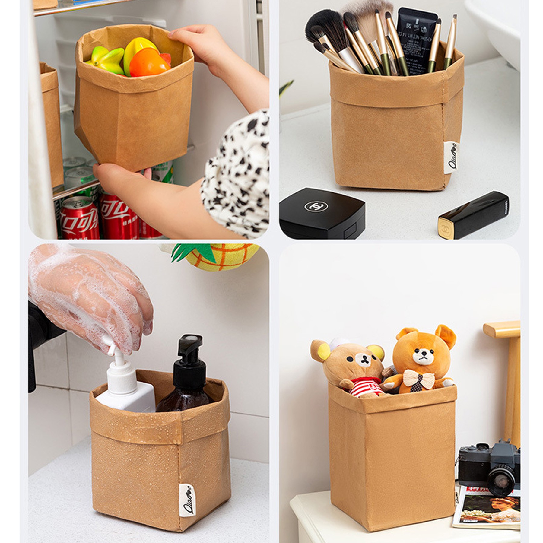 Washable Reusable Kraft Paper Grocery Bag 5
