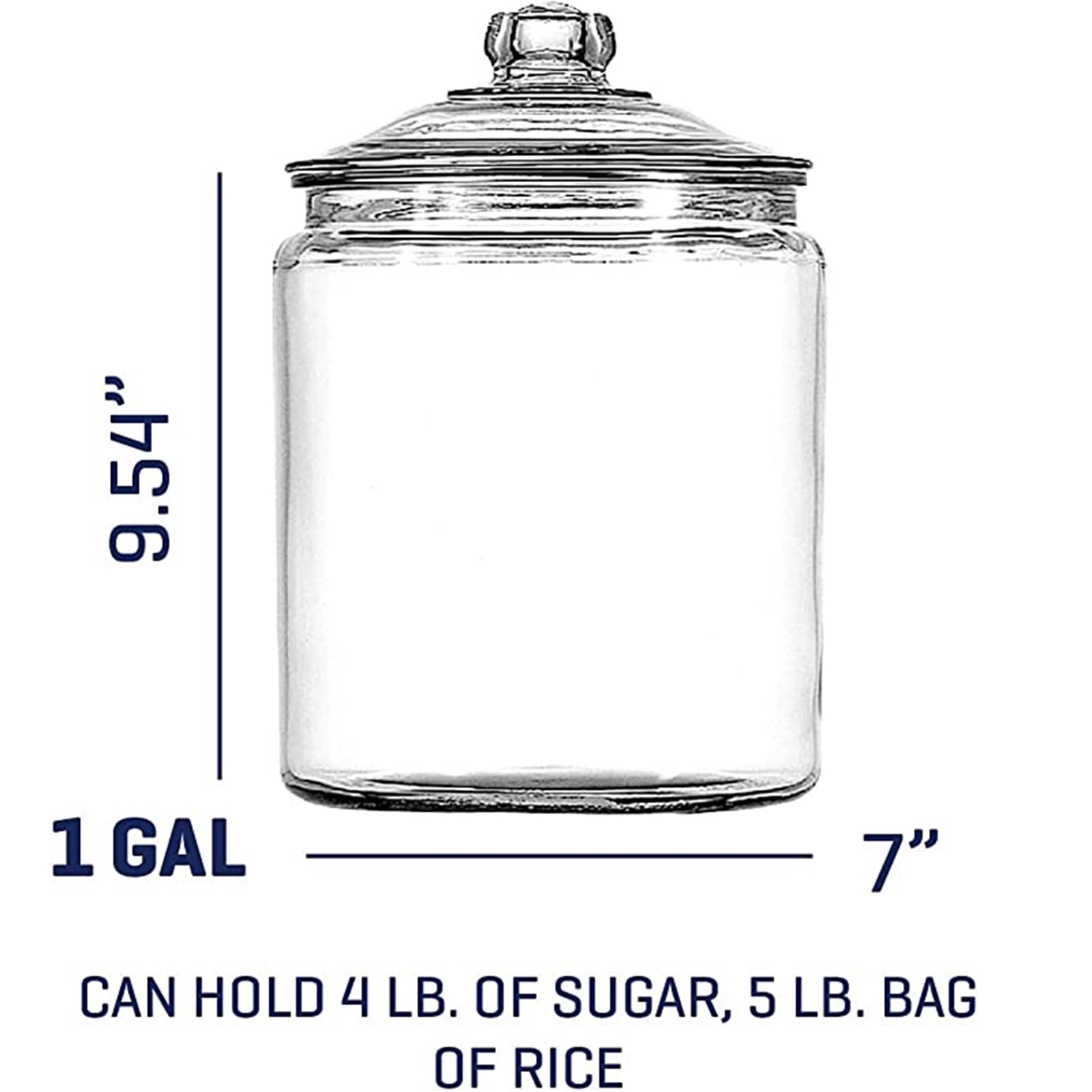 1 L Heritage Hill Glass Jar With Lid 6