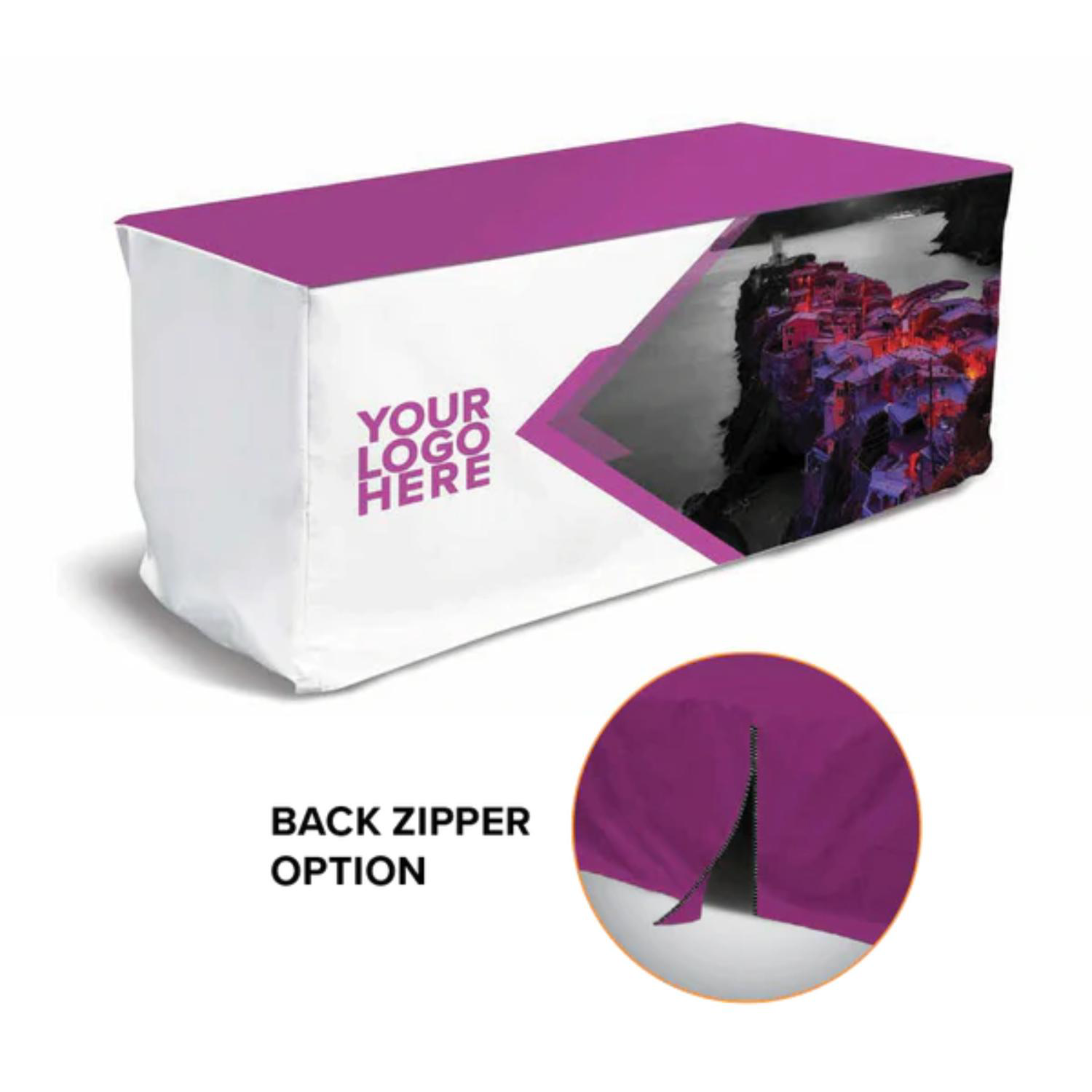 Premium 4ft Dye Sublimated Fitted Zipper Table Throw 2