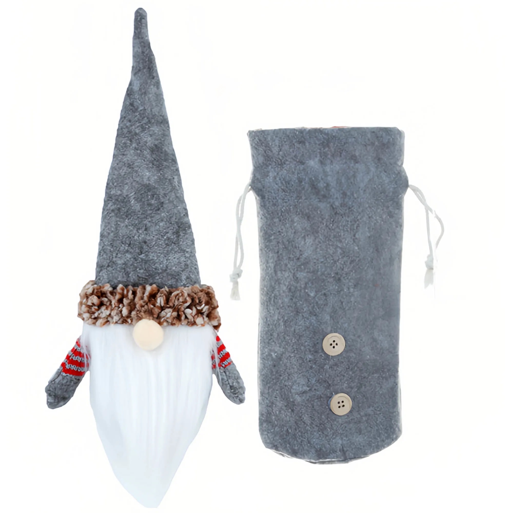 Christmas Gnome Wine Bottle Cover 6