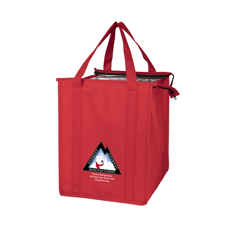 12"W x 16"H x 10"Gusset - "SUPER COOLER" Large Insulated Cooler Zipper Tote Bag 37
