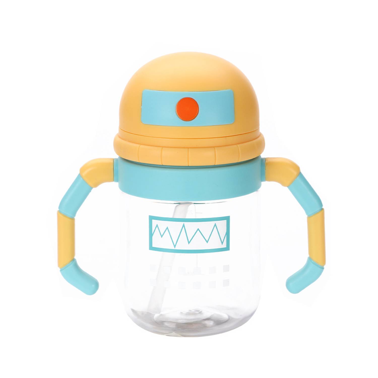 12 Oz Kids Spill Proof Straw Water Bottle w/ Handle 3